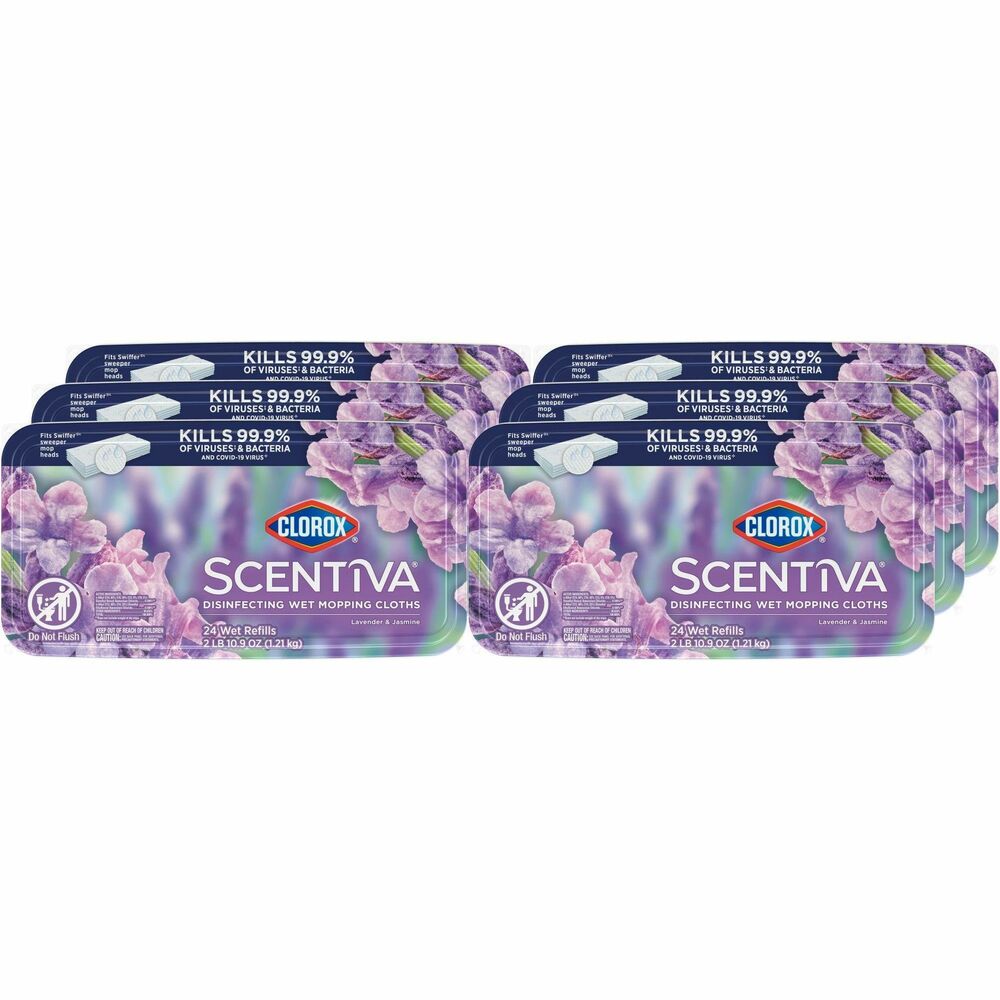 Clorox Scentiva Disinfecting Wet Mopping Cloth Refills Lavender