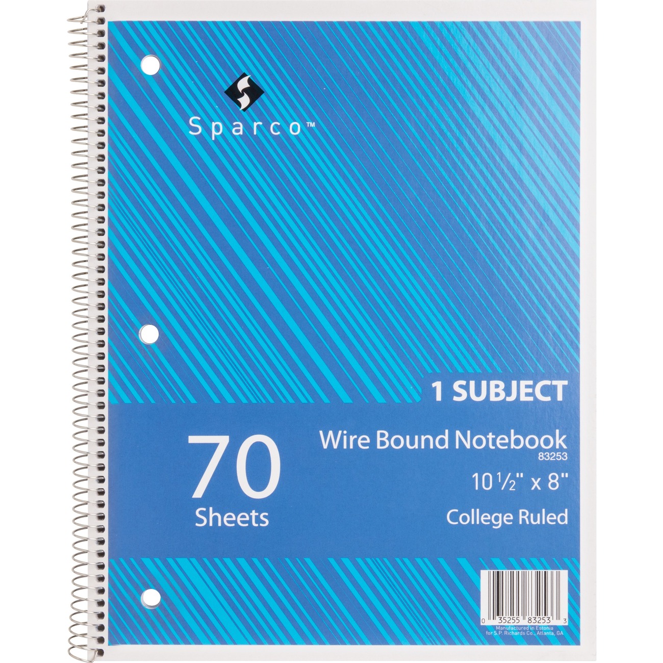 Sparco Quality Wirebound 1-Subject Notebook