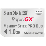 SanDisk 1GB RapidGX Memory Stick PRO Duo Memory Card