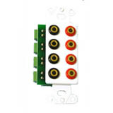 Cables To Go 4 Pair Decorative Speaker Insert