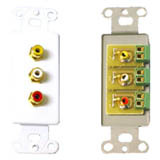 Cables To Go 3 Socket Decorative RCA Insert
