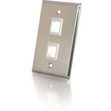 Cables To Go 2 Socket Multimedia Keystone Faceplate