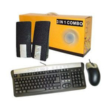 Adesso KMS-301PB 3-in-1 Multimedia Combo (Keyboard, Mouse and Speakers)