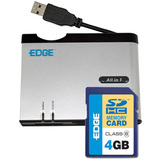 EDGE Tech 4GB SDHC Card and All-in-one Reader Kit