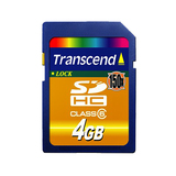 Transcend 4GB Secure Digital High Capacity (SDHC) Card - (Class 6) - 150x