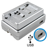 Lenmar SOLOXP-X3 Universal Li-Ion Travel Charger with USB Power Port