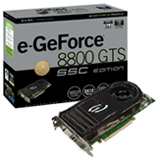 EVGA e-GeForce 8800GTS SSC Edition Graphics Card