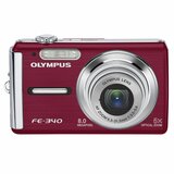 Olympus FE-340 Digital Camera - Red