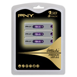PNY 1GB Attaché USB 2.0 Flash Drive SPECIAL VALUE 3-PACK