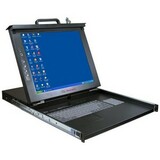 Avocent 17" Single Rail LCD Console with Integrated 16-port KVM Switch