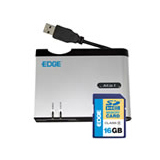 EDGE Tech 16GB SDHC Card and All-in-one Reader Kit