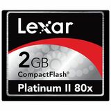 Lexar Media 2GB Platinum II CompactFlash Card - 80x