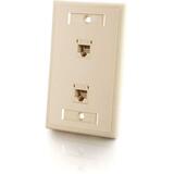 Cables To Go 2 Socket Cat 5e Network Faceplate