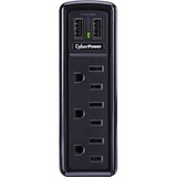 CyberPower TRVL918 3-Outlets Surge Suppressors | SDC-Photo