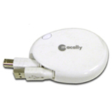 Macally USB 2.0 A-to-B Retractable Combo Cable Kit with 6 Connector Adapters