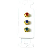 Cables To Go 3 Socket Component Decorative-Style Insert