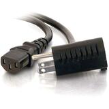 Cables To Go 6ft Universal Power Cord with Extra Outlet - Black