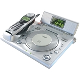 Coby Electronics CD Player Clock Radio & 2.4 GHz Caller ID Telephone