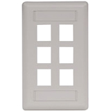 Hubbell IFP16OW Single Gang 6 Socket Faceplate Hubbell+IFP16OW+Single+Gang+6+Socket+Faceplate