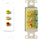 Cables To Go 3 Socket Decorative RCA Insert