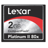 Lexar Media 2GB Platinum II 80X CompactFlash Card