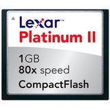 Lexar Media 1GB Platinum II 80X CompactFlash Card