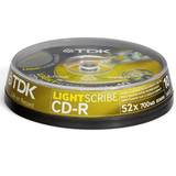 TDK LightScribe 52x CD-R Media