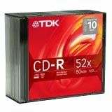 TDK 52x CD-R Media