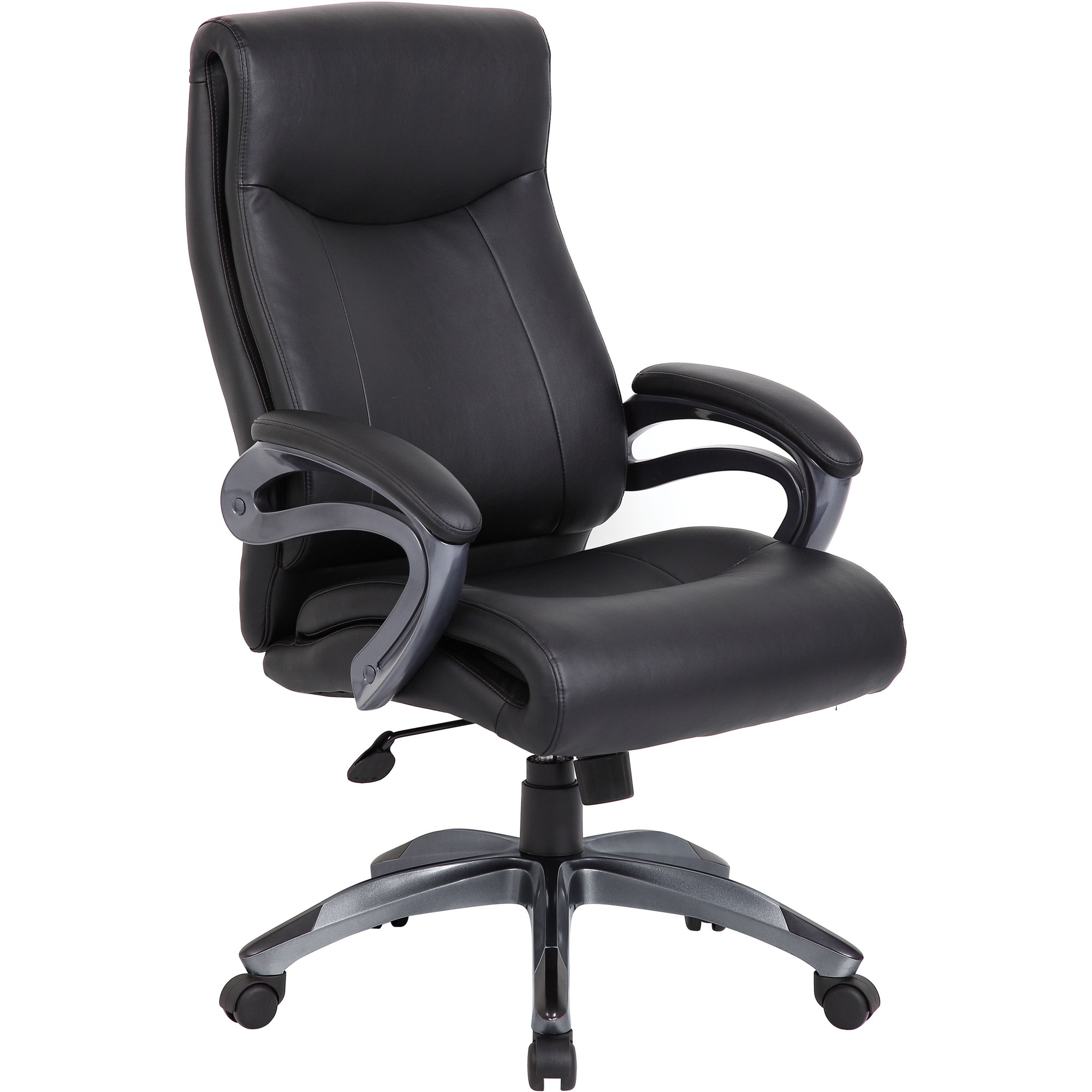 Lorell High Back Executive Chair - Leather Black Seat - 5-star Base - 27 Width X 30 Depth X 46.5 Height