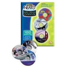 Fellowes NEATO CD/DVD Label - 2/Sheet - Permanent - White