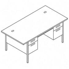 HON Metro Classic Series 72x36 Double Ped Desk