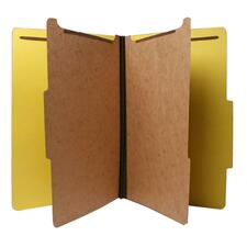 Recycled Folder, Legal, 2 Partitions, 15/BX, Yellow