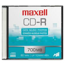 CD-R Disc, 700MB/80min, 48x, w/Slim Jewel Case, Silver