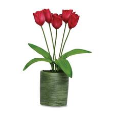 BAU98043 - Dutch Tulips, w/ Ceramic Pot, 6"x6"x12"