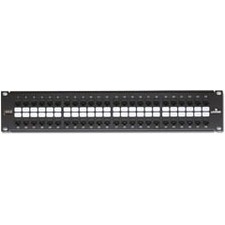Leviton Cat 6 QuickPort Patch Panel 48-Port 2RU. Cable Management Bar Included 69270U48