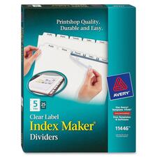 Avery Dennison Index Maker Clear Label Divider
