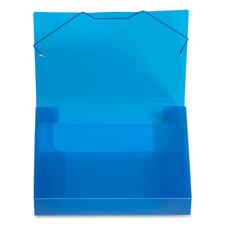 Translucent Document Files, 2" Capacity, Letter, Blue