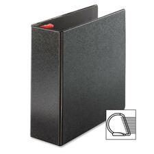 Locking D-Ring Binder, 4" Cap, 11"x8-1/2", Black