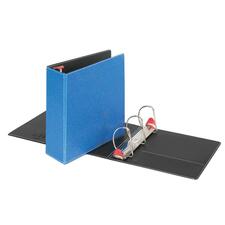 Locking D-Ring Binder, 4" Cap, 11"x8-1/2",Medium Blue