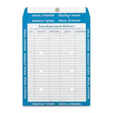 Inter-Department Envelopes, 28 lb, 10"x13", Blue Border