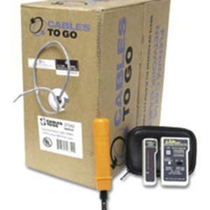 Cables To Go Cat5E PVC Network Installation Kit with 1000ft Cable