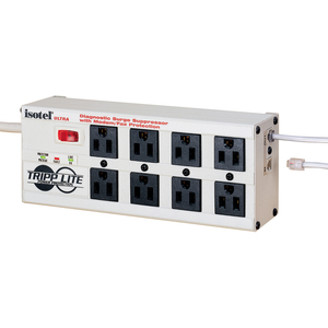 ISOTEL8ULTRA Isobar Surge Suppressor Metal RJ11, 8 Outlet 12ft Cord, 3840 Joules  MPN:ISOTEL8ULTRA