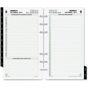 Day-Timer 2 Page Daily Calendar Refill Pages