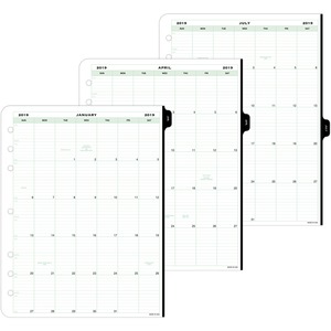 Day-Timer 2 Page Daily Calendar Refill Pages