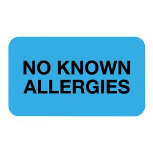 Tabbies No Known Allergies Label