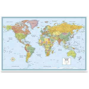 Rand McNally Deluxe Laminated World Wall Map