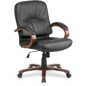 Lorell Woodbridge Series Managerial Mid-Back Chair