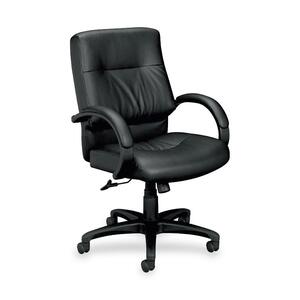 Basyx VL690 Series Lthr Managerial Mid-Back Chair