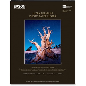 Ultra Premium Photo Paper, Luster, 17 x 22, 25 Sheets/Pack  MPN:S042084