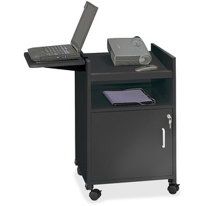 Economy Mobile Computer/Projector Stand, 2-Shelf, 19-1/2w x 20-1/2d x 30h, Black  MPN:8927BL